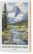 Glacier National Park Wood Print