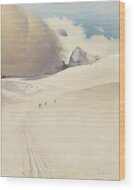 Above The Hallstatt Glacier, Dachstein, Austria By Franz Sedlacek Wood Print by Franz Sedlacek