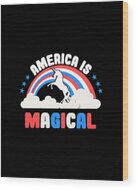 America Is Magical Wood Print