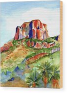 Big Bend Casa Grande Peak Wood Print