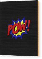 Superhero Pow Wood Print
