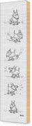 Animated Dog Cartoon Sequence Wood Print