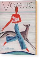 Vogue 1930 Sports Cover Wood Print by Eduardo Garcia Benito