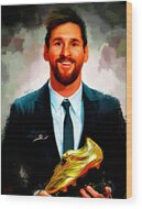 Lionel Messi Wood Print