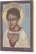 St. Tarcisius Icon Art Wood Print