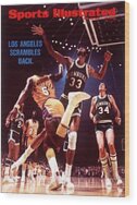 Milwaukee Bucks Kareem Abdul-jabbar, 1972 Nba Western Sports Illustrated Cover Wood Print
