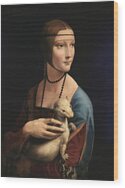 Lady Holding an Ermine Wood Print