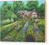 Folls Flower Farm Wood Print