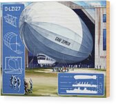 Graf Zeppelin - First Airship Around The World Wood Print