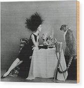 Chic Dinner with a Cheetah Wood Print