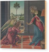 Virgin Mary and Archangel Gabriel Wood Print
