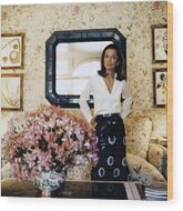 Princess Lee Radziwill At Turville Grange Wood Print by Horst P