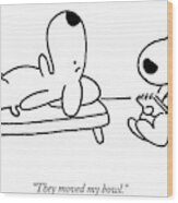 Dog Therapy Session Wood Print