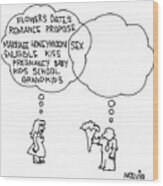 Flowers Dates Romance Sex Wood Print