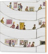 New Yorker Magazine Cover, 1975 Wood Print