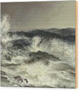 Thomas Moran Wild Sea Foam Spray Wood Print