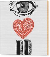 Eye Love You Wood Print