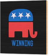 Republican Gop Elephant Winning Wood Print