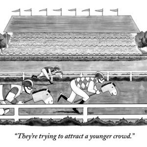 Men Race On Toy Horses by Benjamin Schwartz