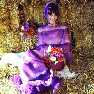 Audrey Hepburn Wearing A Purple Givenchy Dress #1 by Henry Clarke Audrey Hepburn Wearing A Purple Givenchy Dress #1 by Henry Clarke