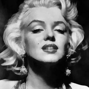 Marilyn Monroe - Black and White  #1 by Georgia Clare