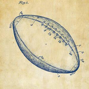 1939 Football Patent Artwork - Vintage by Nikki Marie Smith