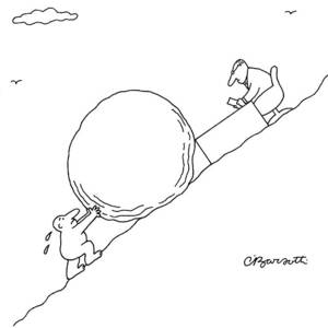 Business Sisyphus by Charles Barsotti