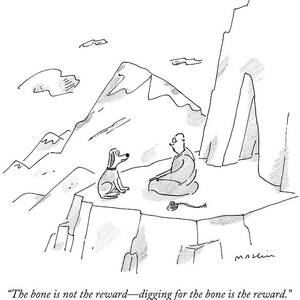 A Dog Speaks To A Guru On Top Of A Mountain by Michael Maslin