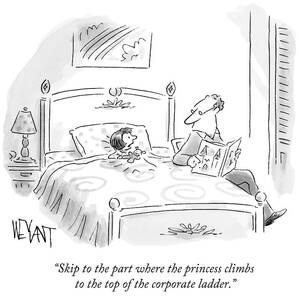 A Father Reads His Daughter A Bedtime Story by Christopher Weyant