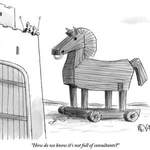 A Large Wooden Horse by Christopher Weyant