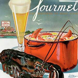 A Lobster And A Lobster Pot With Beer by Henry Stahlhut A Lobster And A Lobster Pot With Beer by Henry Stahlhut