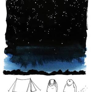 A Man Looks Up At The Night Sky by Edward Steed A Man Looks Up At The Night Sky by Edward Steed