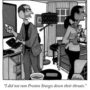 A Man Putting A Dvd In Its Cakse Speaks by William Haefeli