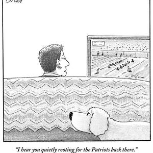 A Man Watches His Football Team Take by Harry Bliss A Man Watches His Football Team Take by Harry Bliss