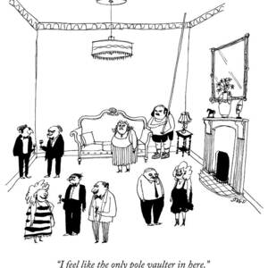 A Man With A Pole Vault Says At A Cocktail Party by Edward Steed
