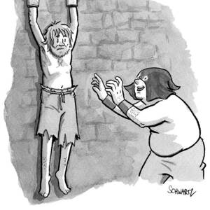 A Medieval Torturer Approaches A Hanging by Benjamin Schwartz