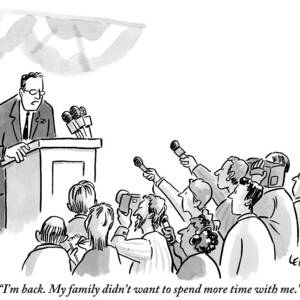 A Politician Addresses A Press Conference by Robert Leighton