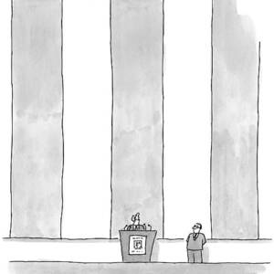 A Politician Behind A Podium Remarks Upon An by Jack Ziegler