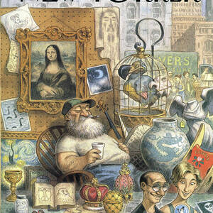 A Shopkeeper Sells Odd Items by Peter de Seve