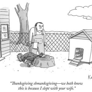 A Turkey With Its Head Against A Tree Stump by Zachary Kanin A Turkey With Its Head Against A Tree Stump by Zachary Kanin