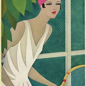 A Vintage Vogue Magazine Cover Of A Woman by Harriet Meserole A Vintage Vogue Magazine Cover Of A Woman by Harriet Meserole