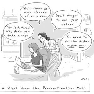 A Visit From The Procrastination Muse -- A Greek by Kim Warp