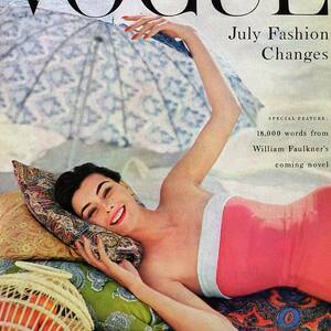 A Vogue Cover Of Anne Gunning Under An Umbrella by Karen Radkai A Vogue Cover Of Anne Gunning Under An Umbrella by Karen Radkai
