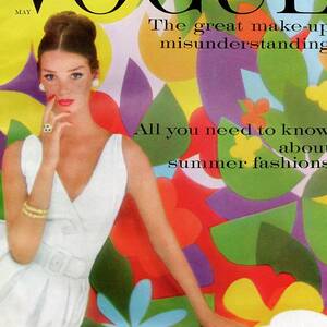 A Vogue Cover Of Dolores Hawkins With A Floral by William Bell