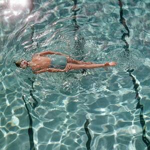 A Woman Swimming In A Pool by Fred Lyon