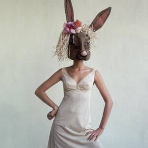 A Woman Wearing A Rabbit Mask by Gianni Penati A Woman Wearing A Rabbit Mask by Gianni Penati