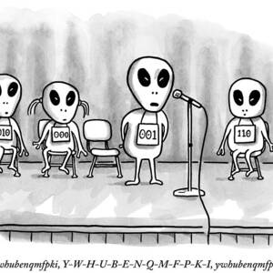 Aliens Participating In A Spelling Bee by Bob Eckstein Aliens Participating In A Spelling Bee by Bob Eckstein