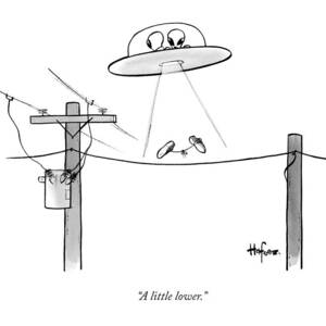 An Alien Space Craft Lowers Two Sneakers Tied by Kaamran Hafeez An Alien Space Craft Lowers Two Sneakers Tied by Kaamran Hafeez