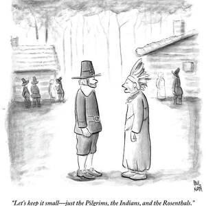 An Indian Chief Speaks To A Pilgrim by Paul Noth