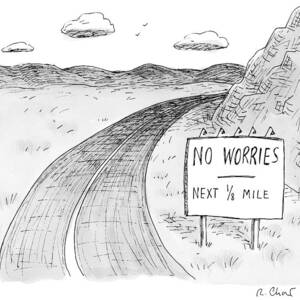 At The Side Of A Stretch Of Rural Road by Roz Chast